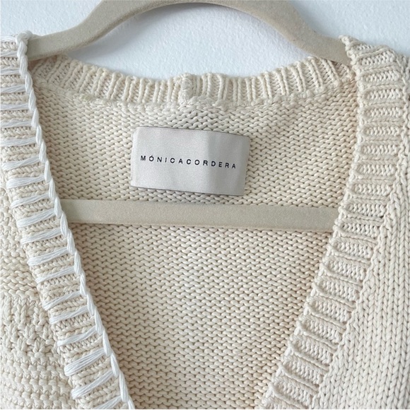 Mónica Cordera Patched Cardigan in Ivory - Picture 2 of 6